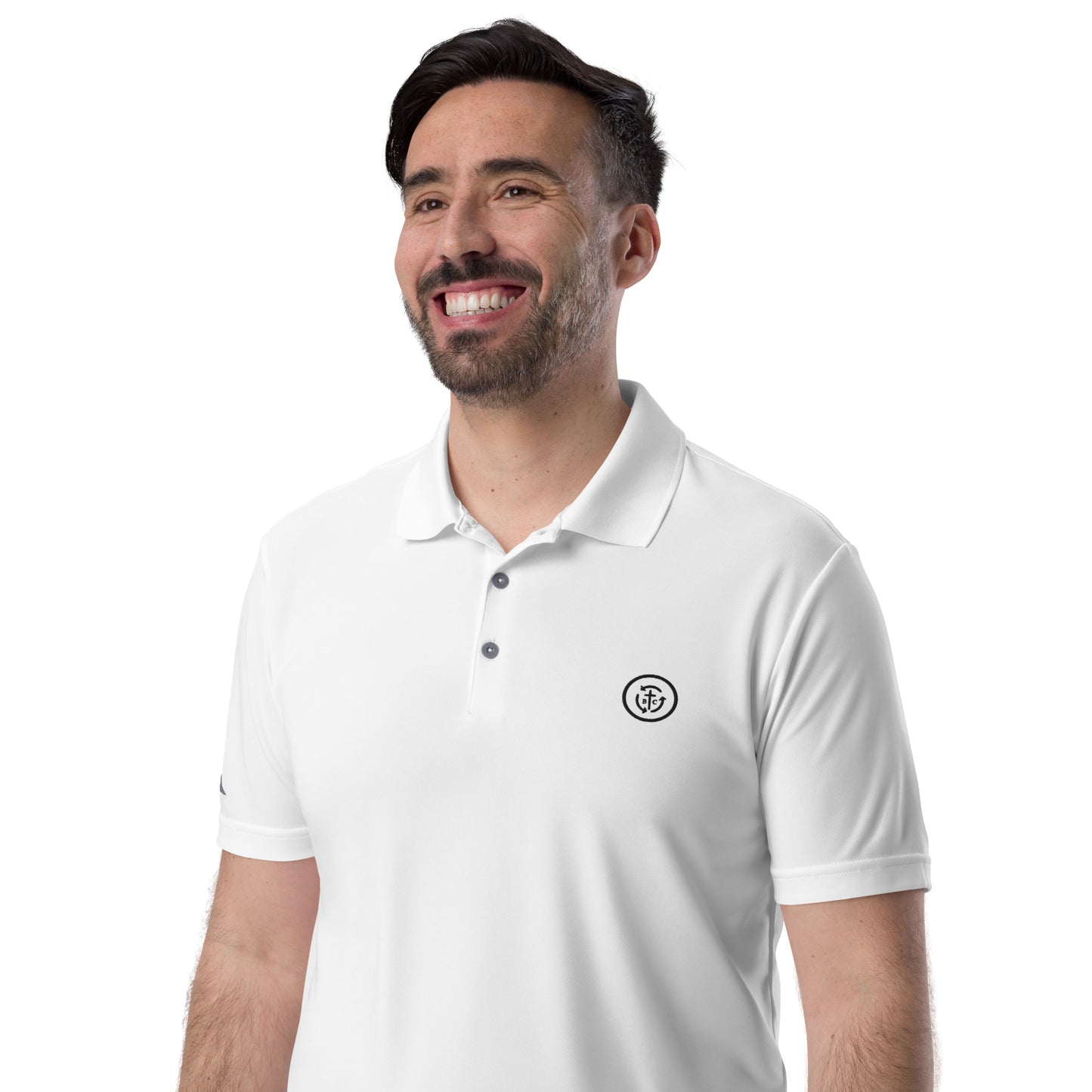 Biblical Truth Cycle - Adidas Performance Polo Shirt (White Only)