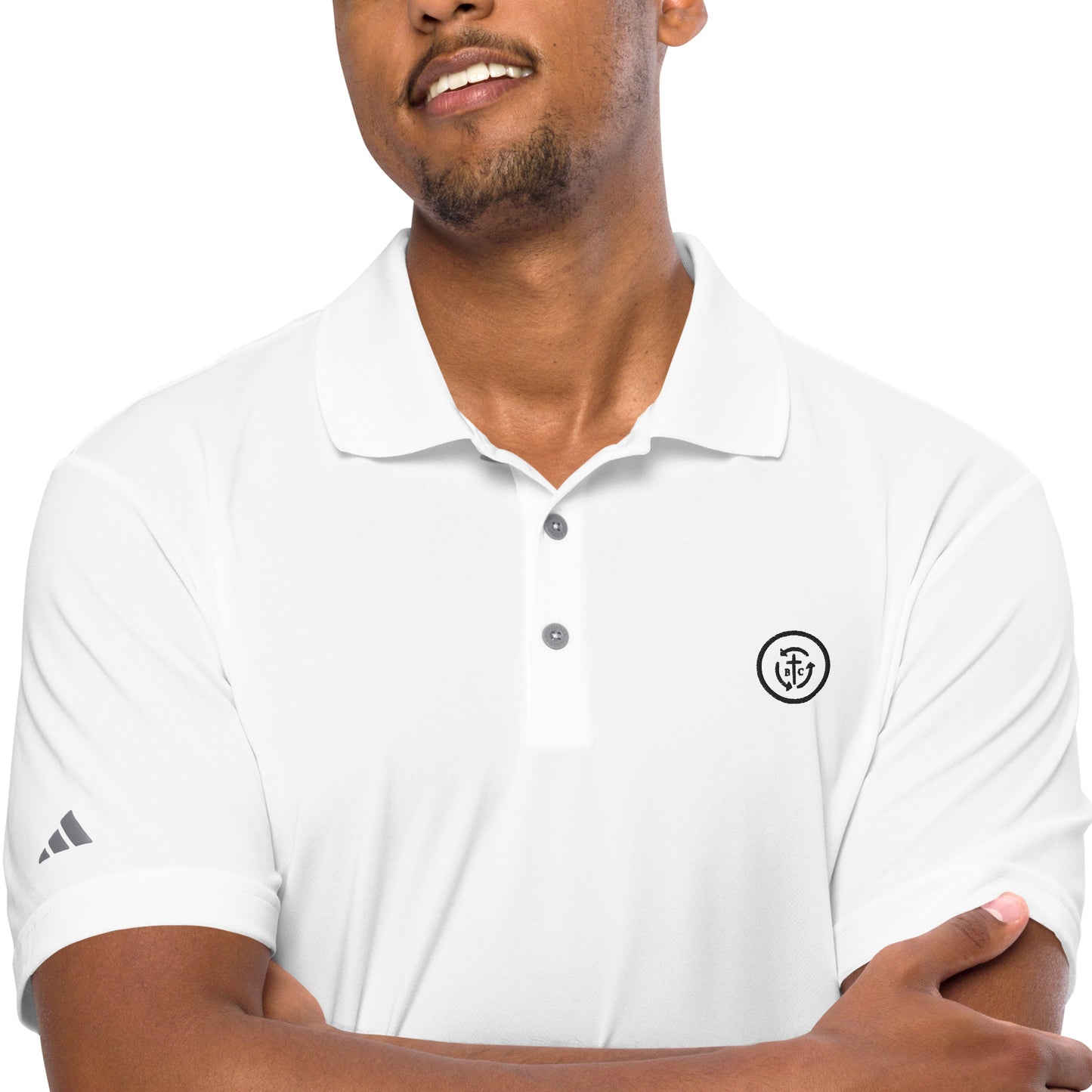 Biblical Truth Cycle - Adidas Performance Polo Shirt (White Only)