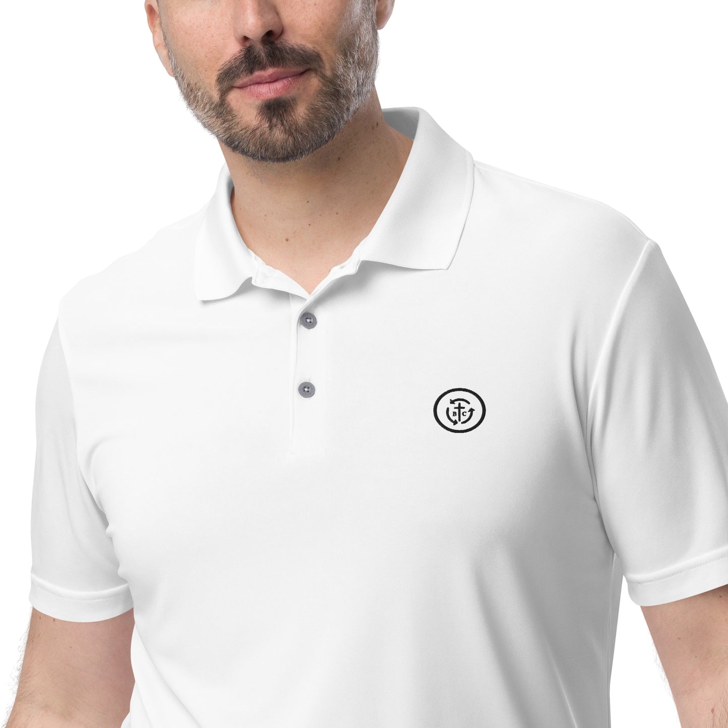 Biblical Truth Cycle - Adidas Performance Polo Shirt (White Only)