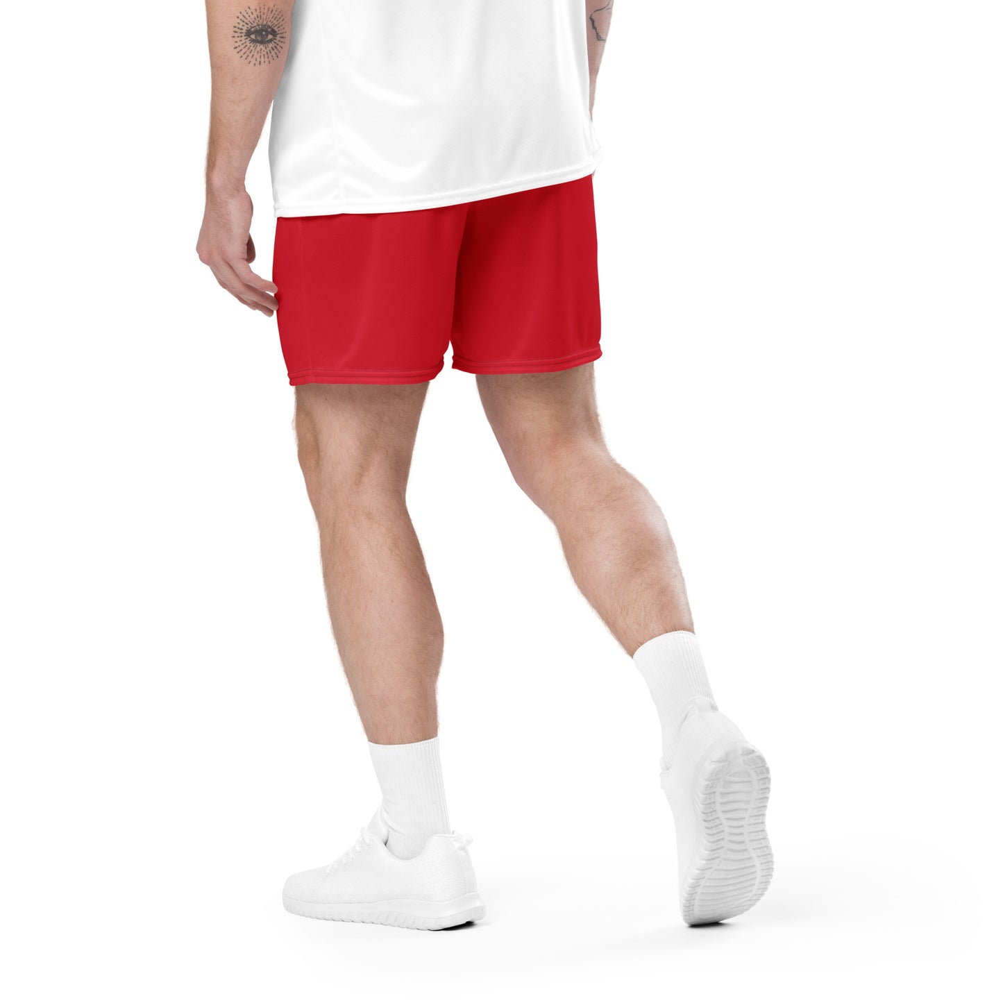 Champion For God - Red Mesh Shorts (Logo)