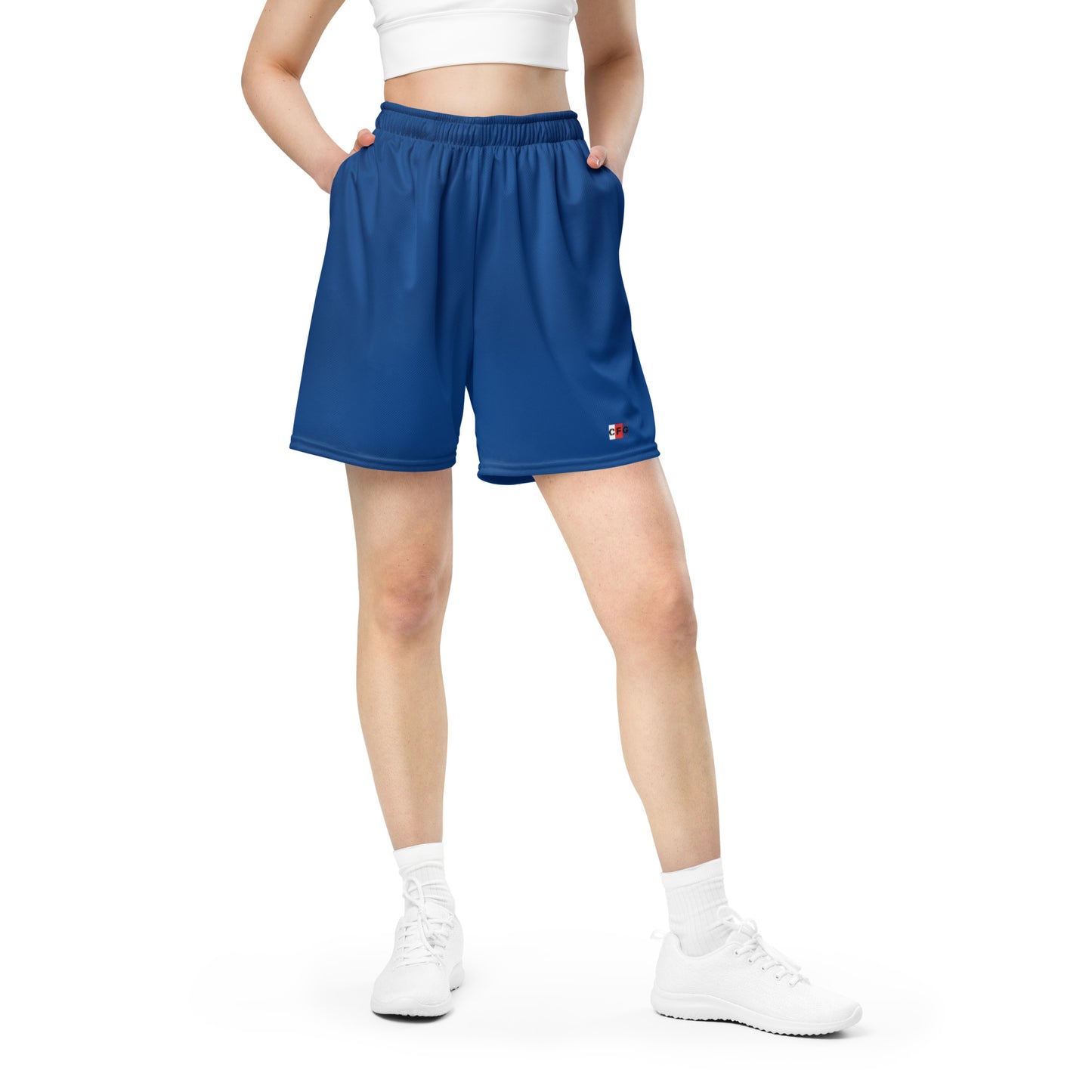 Champion For God - Royal Blue Mesh Shorts (Logo)