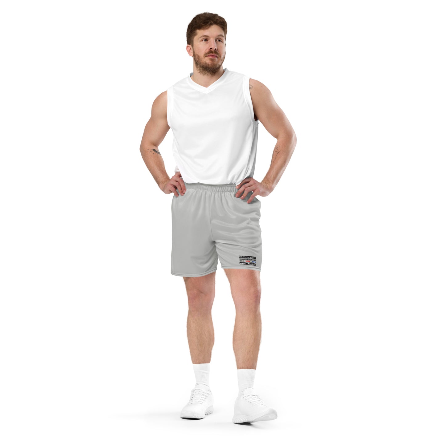 Champion For God - Gray Mesh Shorts (W.I.A.2.B.)