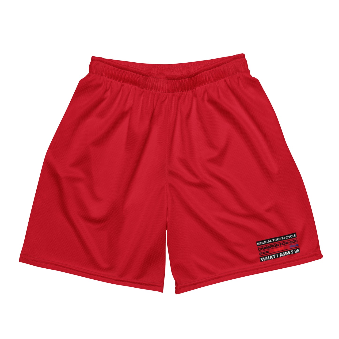 Champion For God - Red Mesh Shorts (W.I.A.2.B.)