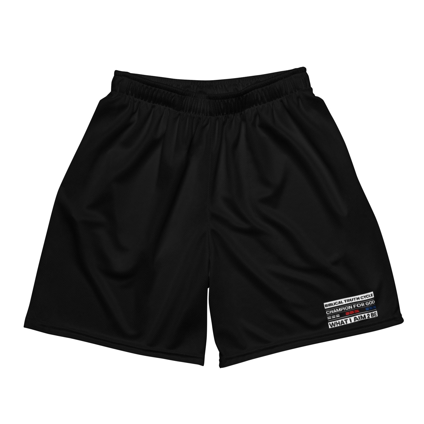 Champion For God - Black Mesh Shorts (W.I.A.2.B.)