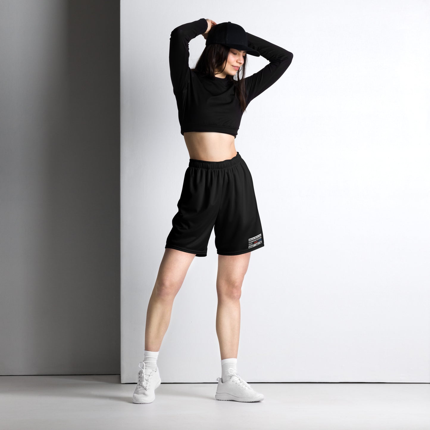 Champion For God - Black Mesh Shorts (W.I.A.2.B.)