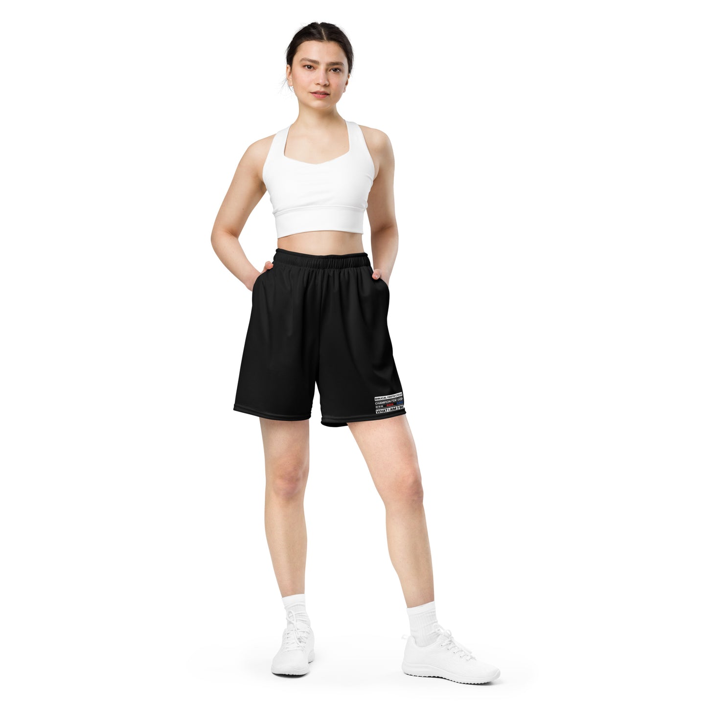 Champion For God - Black Mesh Shorts (W.I.A.2.B.)