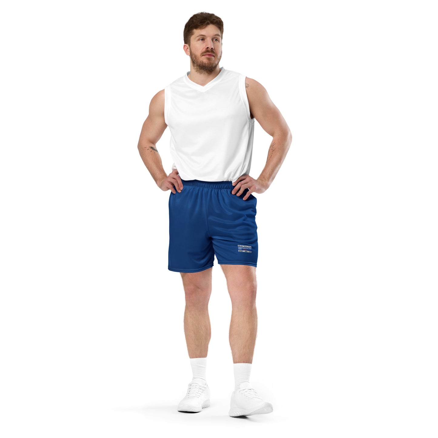 Champion For God - Royal Blue Mesh Shorts  (W.I.A.2.B.)