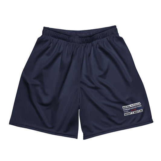 Champion For God - Navy Mesh Shorts (W.I.A.2.B.)