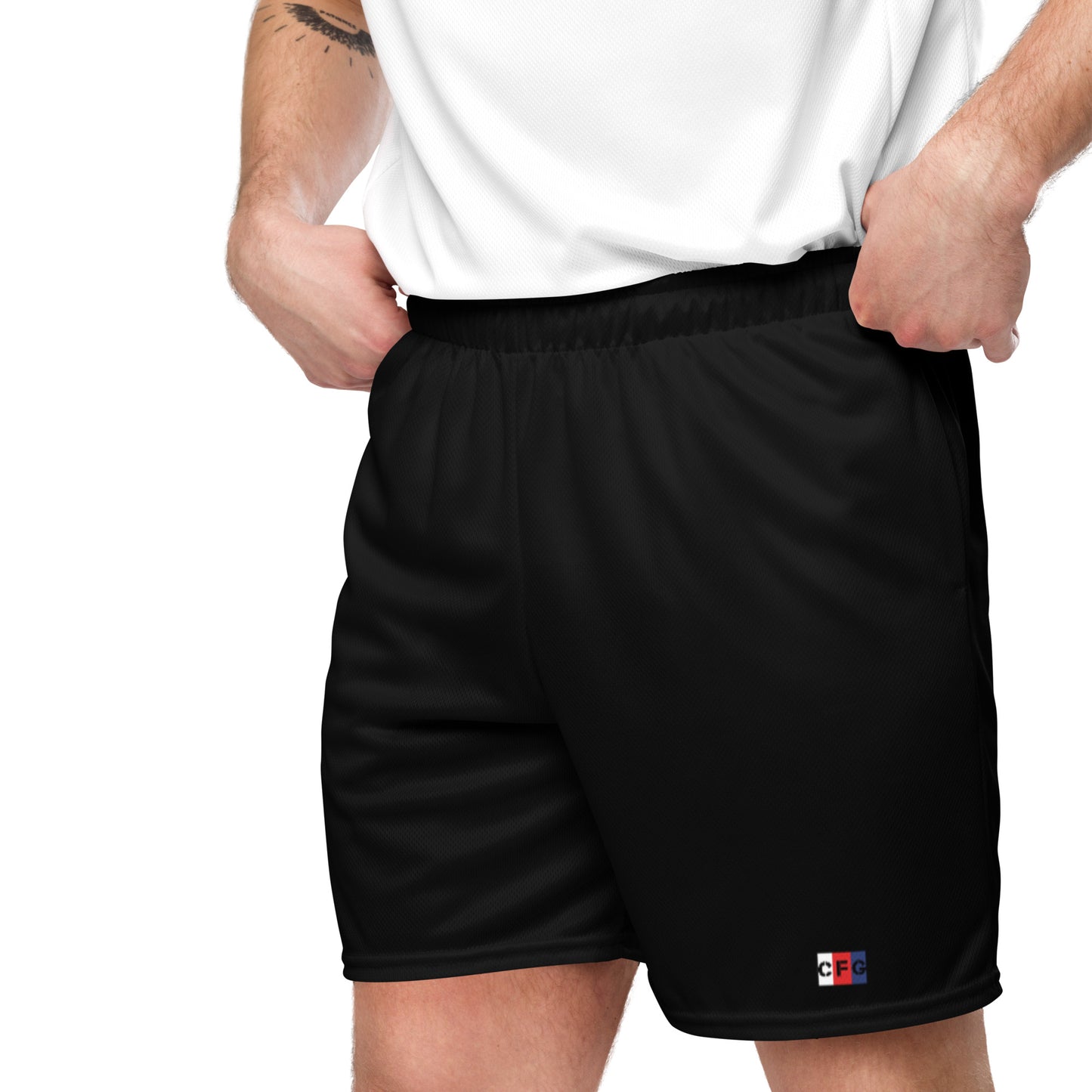 Champion For God - Black Mesh Shorts (Logo)