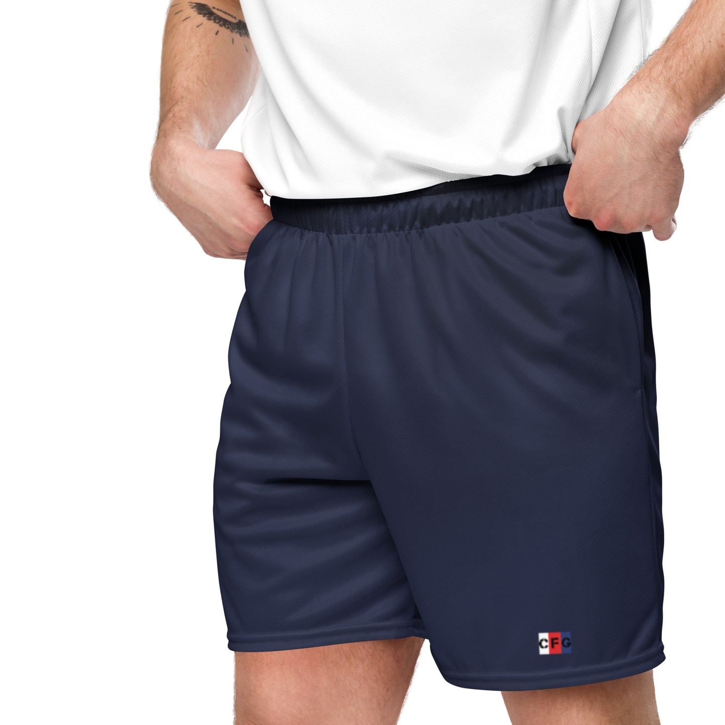 Champion For God - Navy Mesh Shorts (Logo)