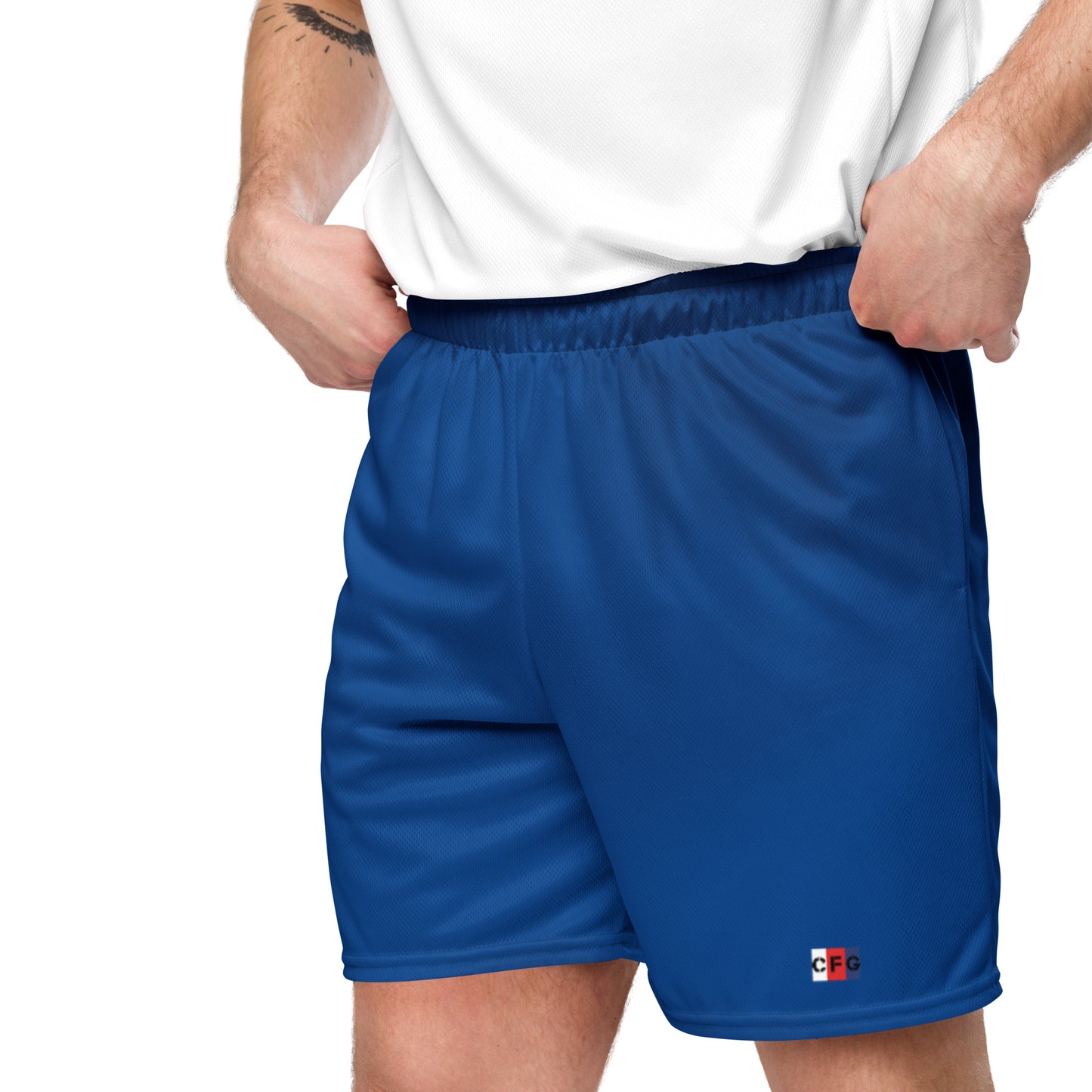 Champion For God - Royal Blue Mesh Shorts (Logo)