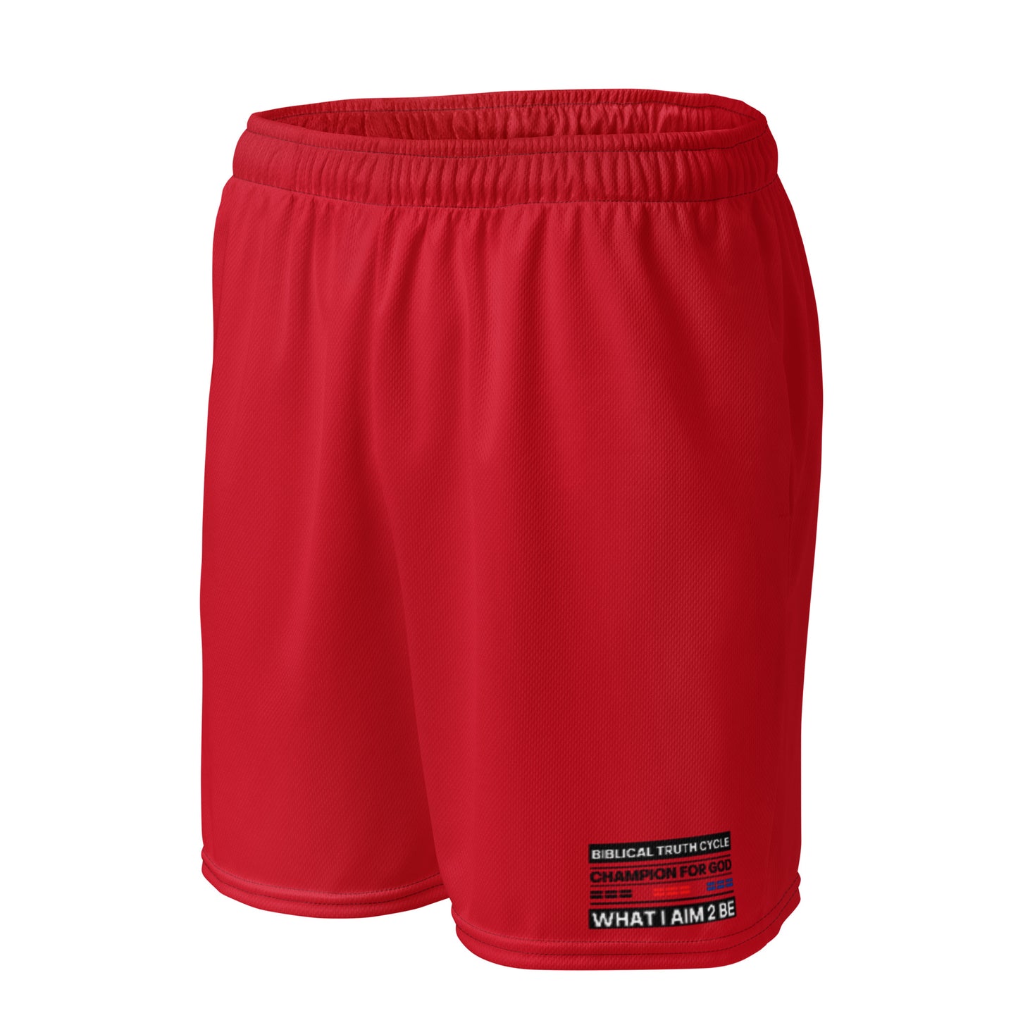 Champion For God - Red Mesh Shorts (W.I.A.2.B.)