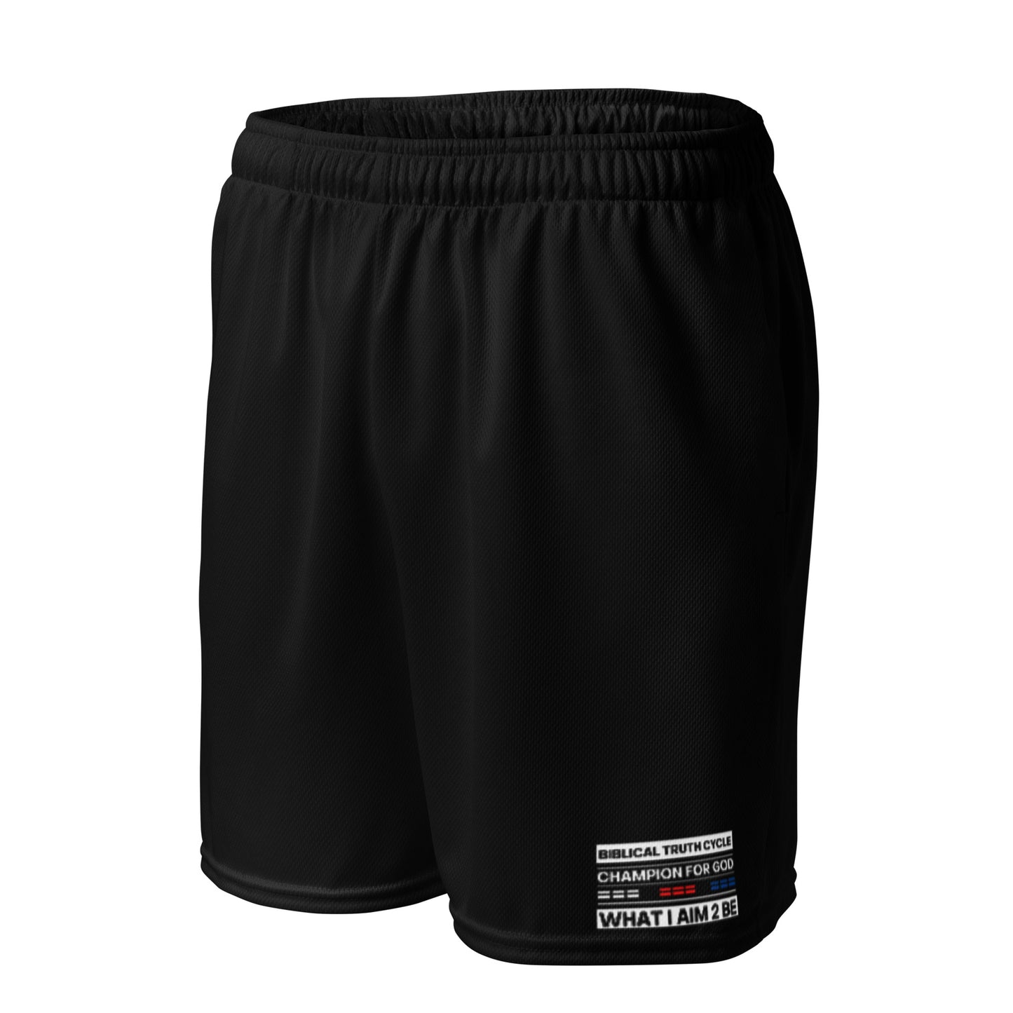 Champion For God - Black Mesh Shorts (W.I.A.2.B.)