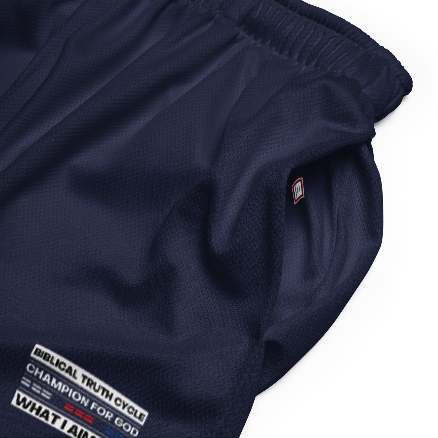 Champion For God - Navy Mesh Shorts (W.I.A.2.B.)