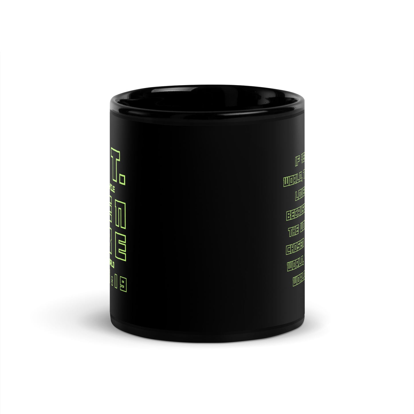 Biblical Truth cycle - Black Glossy Mug 11oz (Alien Tribe)