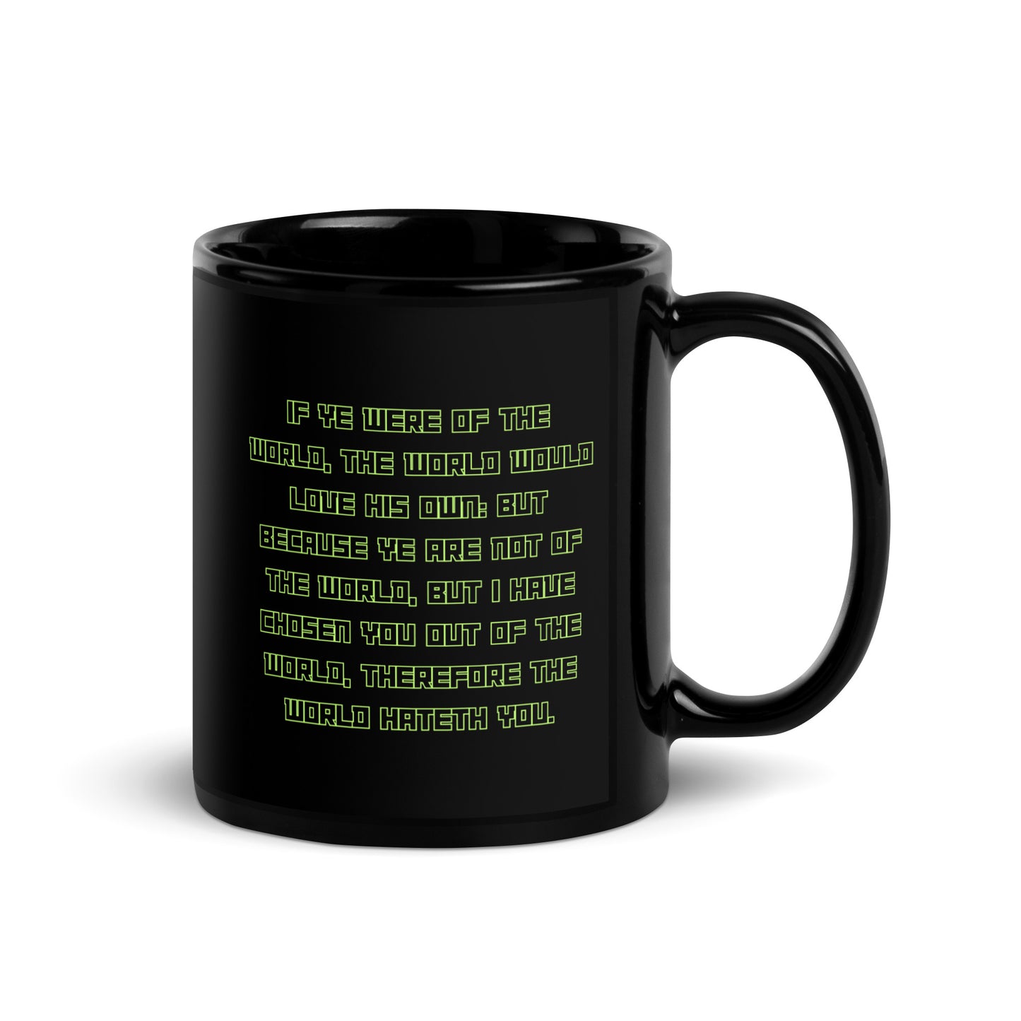 Biblical Truth cycle - Black Glossy Mug 11oz (Alien Tribe)