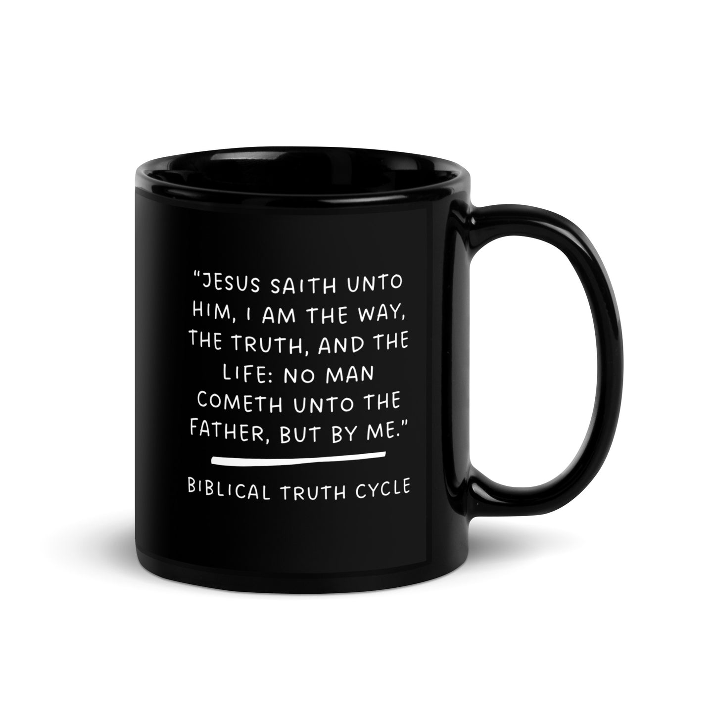 Biblical Truth Cycle - Black Mug (11oz)