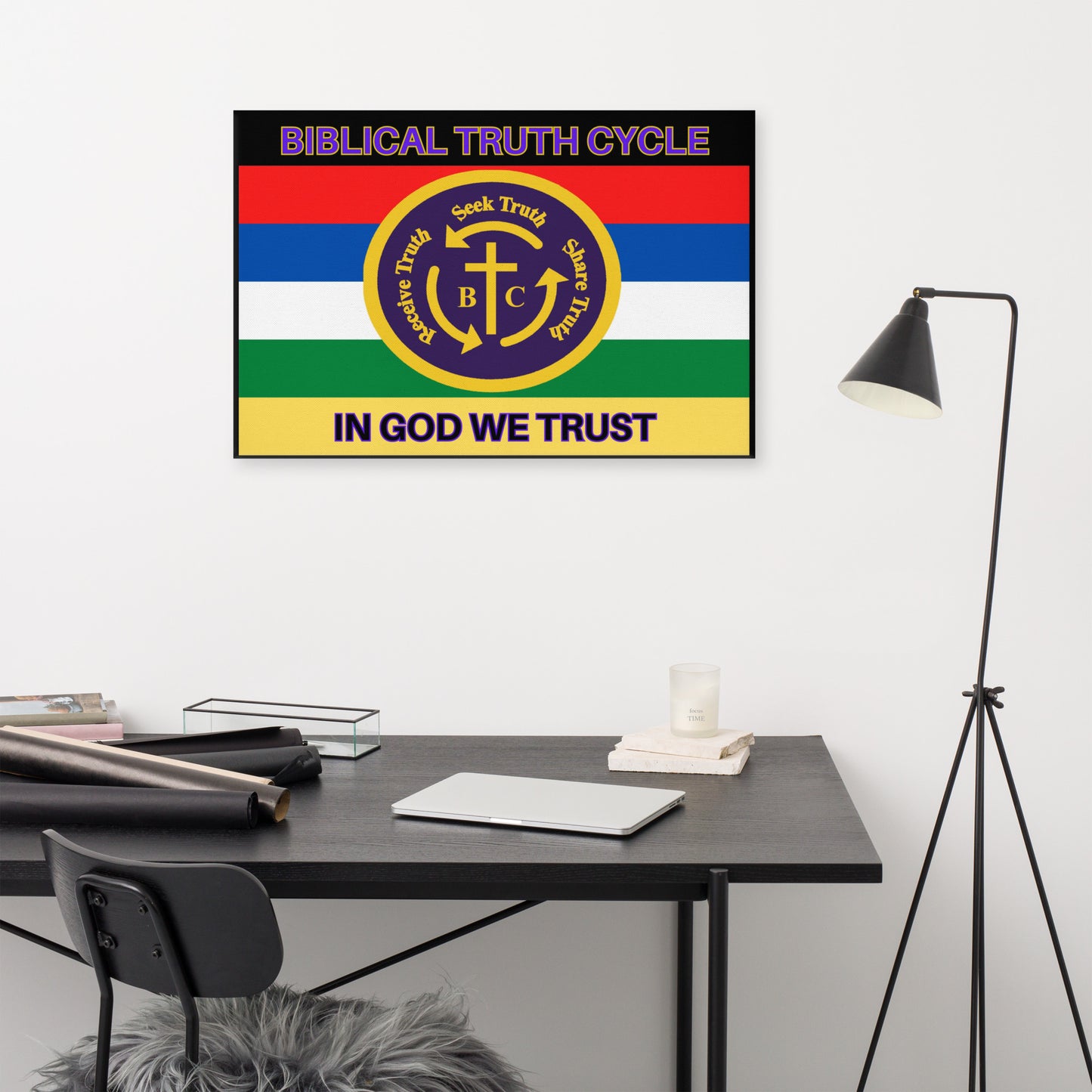 Biblical Truth Cycle - Wall Canvas (B.T.C Flag)