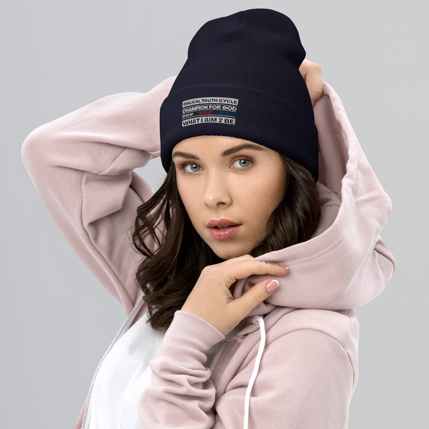 Champion For God - Cuffed Beanie (What I Aim 2 Be)