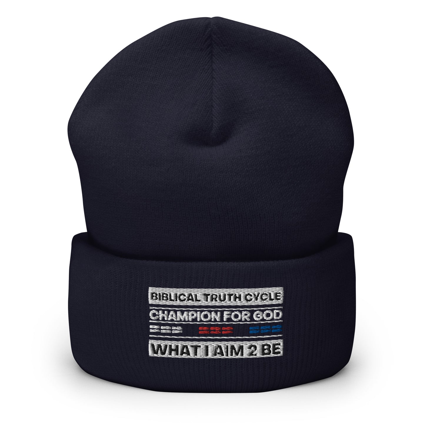 Champion For God - Cuffed Beanie (What I Aim 2 Be)