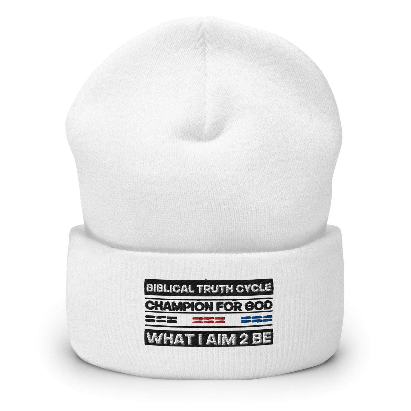 Champion For God - Cuffed Beanie (What I Aim 2 Be)