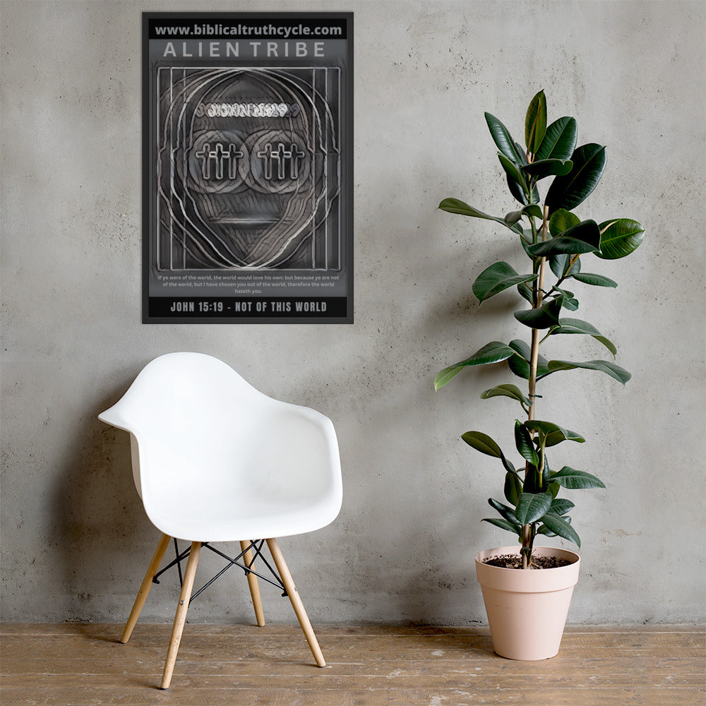 Biblical Truth Cycle - Alien Tribe Wall Art Framed (Black/White)