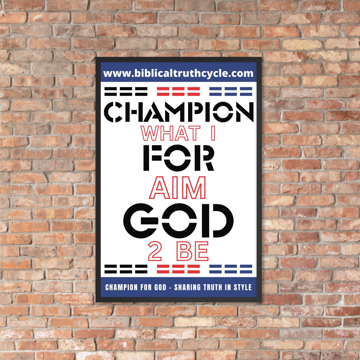 Champion For God - Framed poster