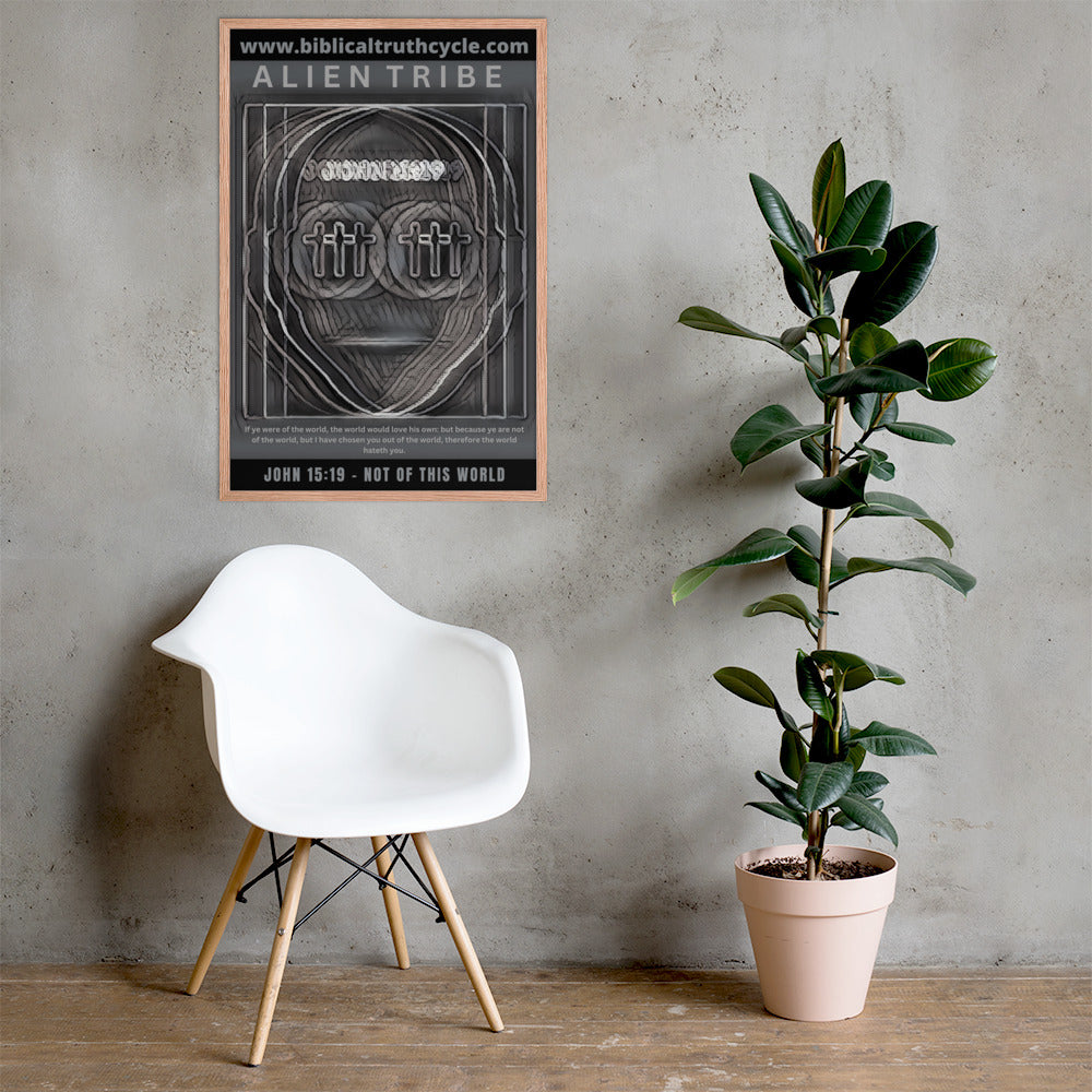 Biblical Truth Cycle - Alien Tribe Wall Art Framed (Black/White)