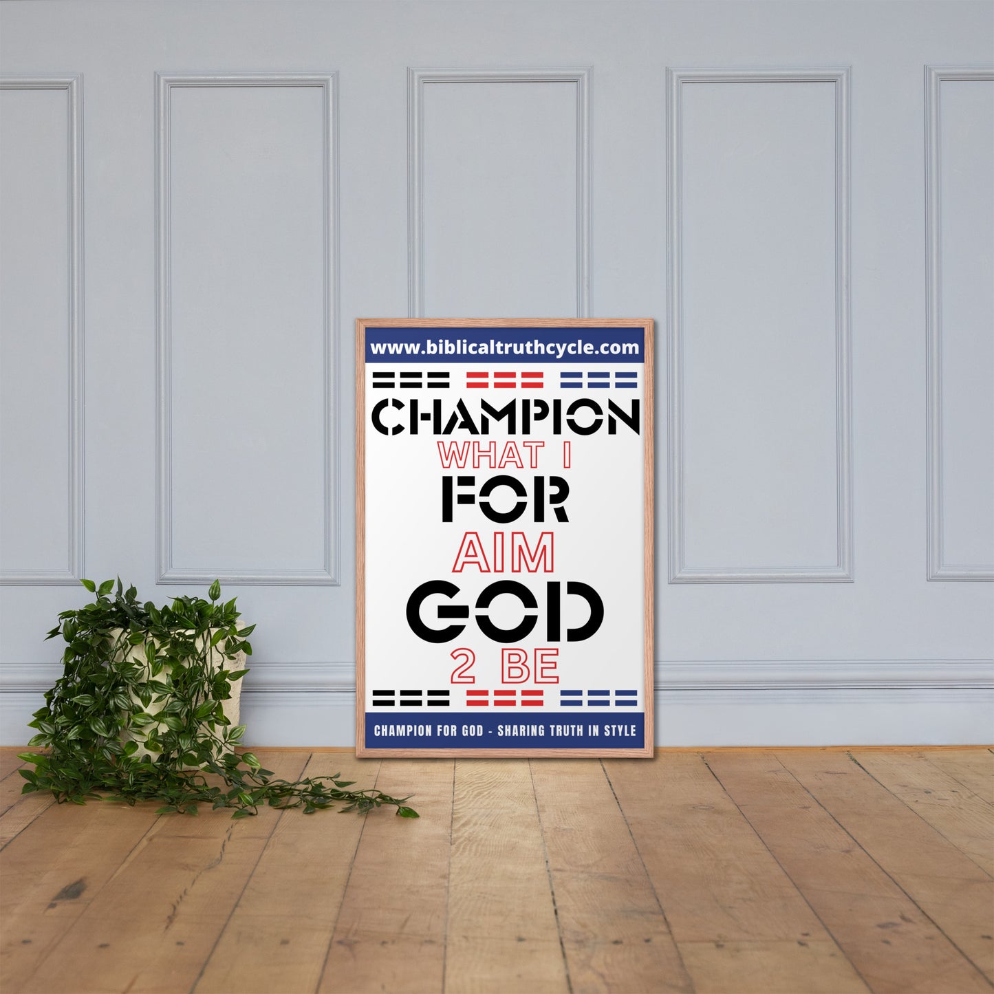 Champion For God - Framed poster