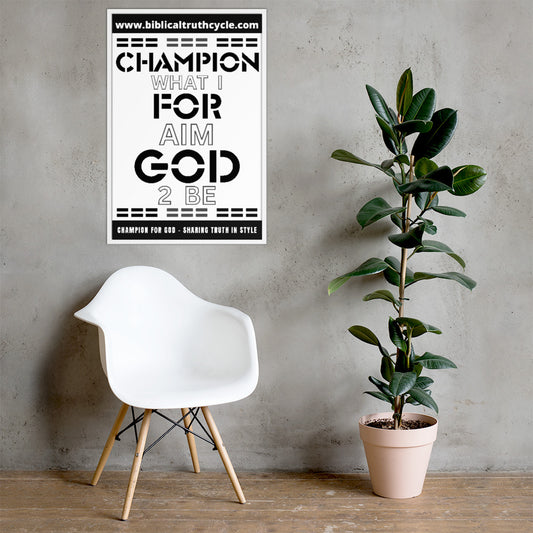 Champion For God - Framed Poster (Mono)