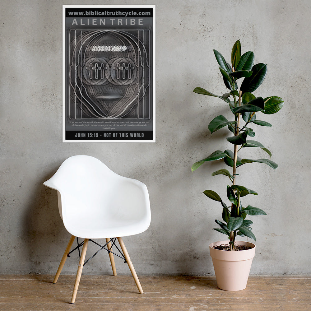 Biblical Truth Cycle - Alien Tribe Wall Art Framed (Black/White)