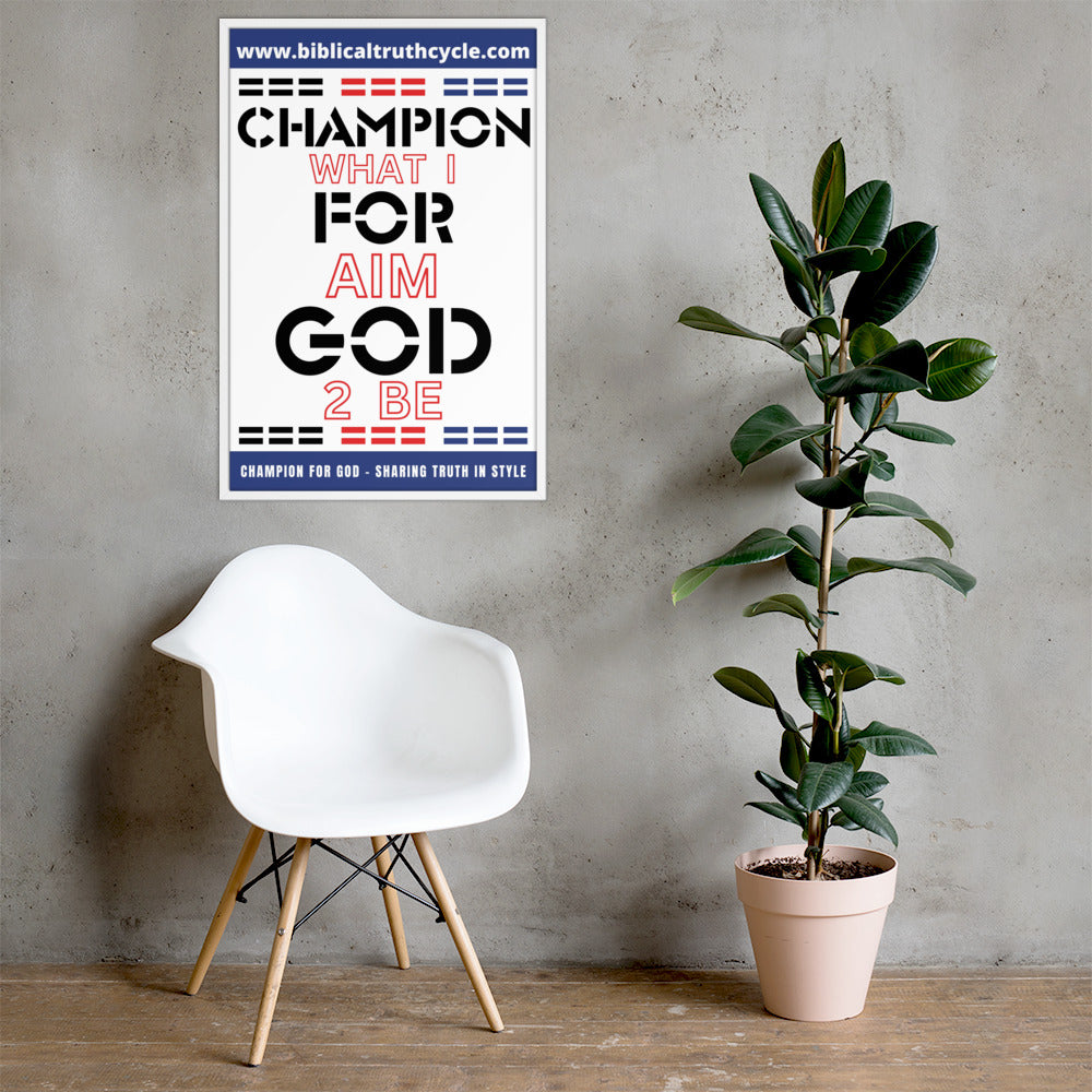 Champion For God - Framed poster