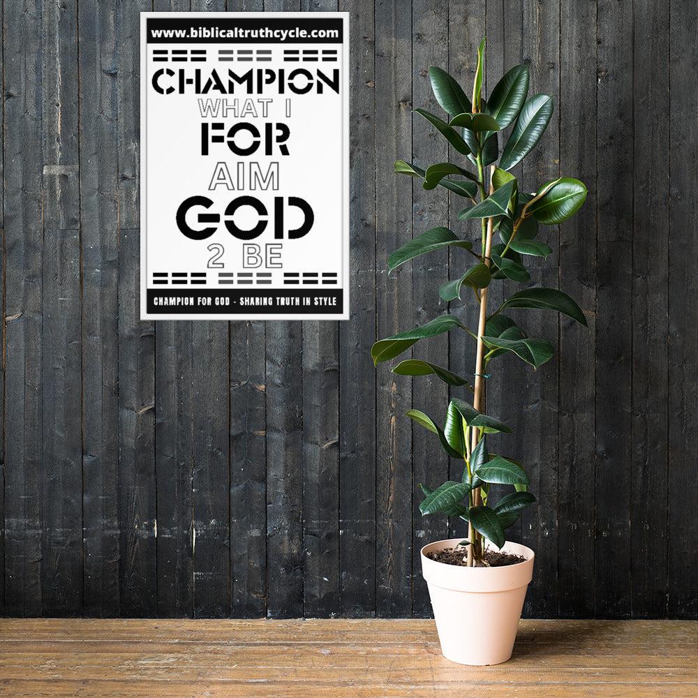 Champion For God - Framed Poster (Mono)