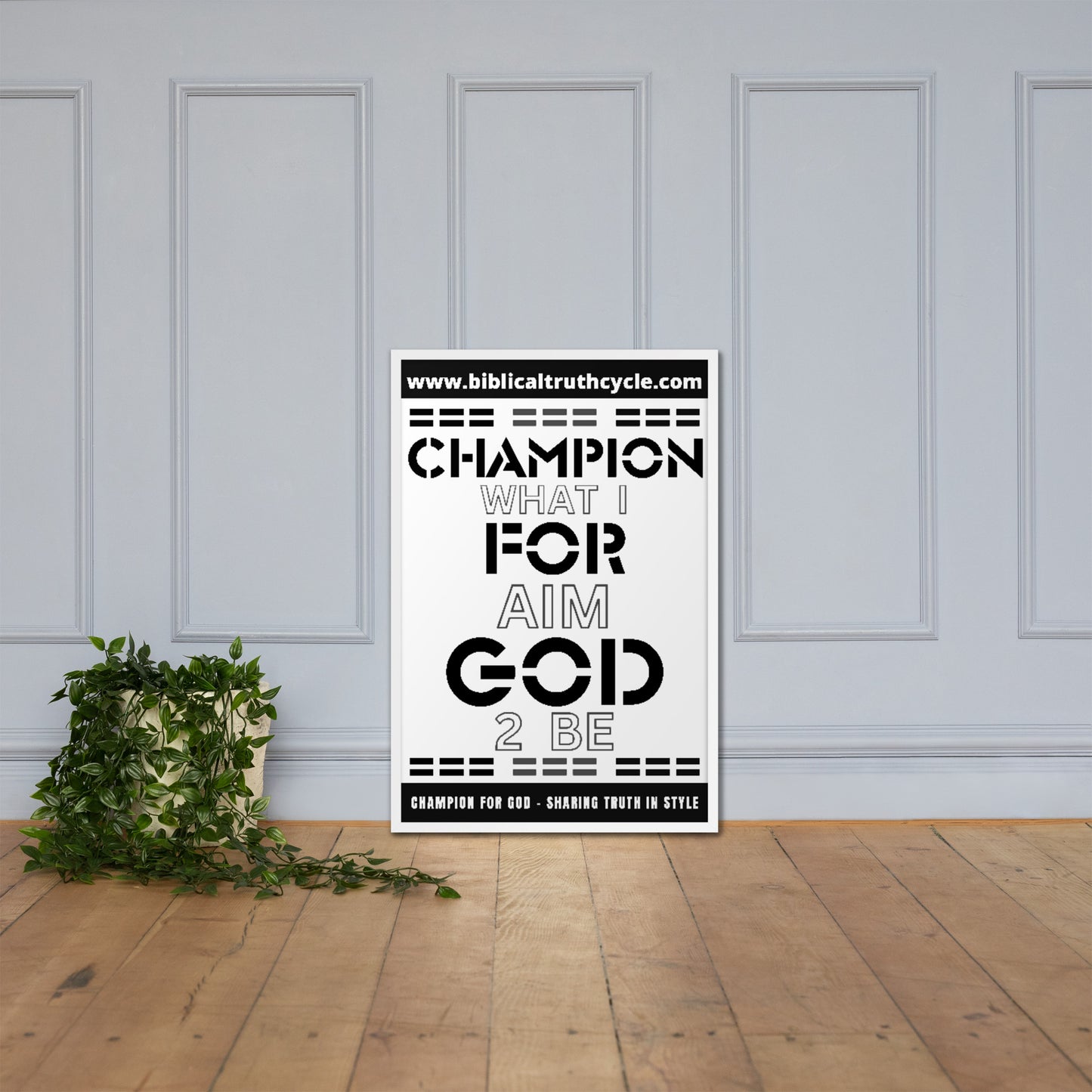 Champion For God - Framed Poster (Mono)