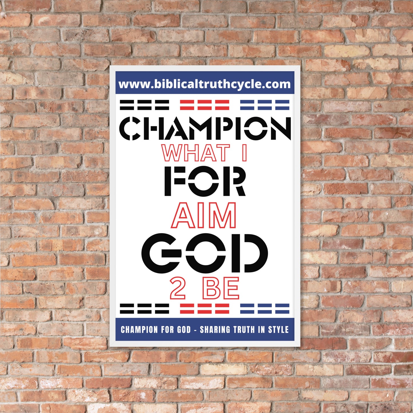 Champion For God - Framed poster