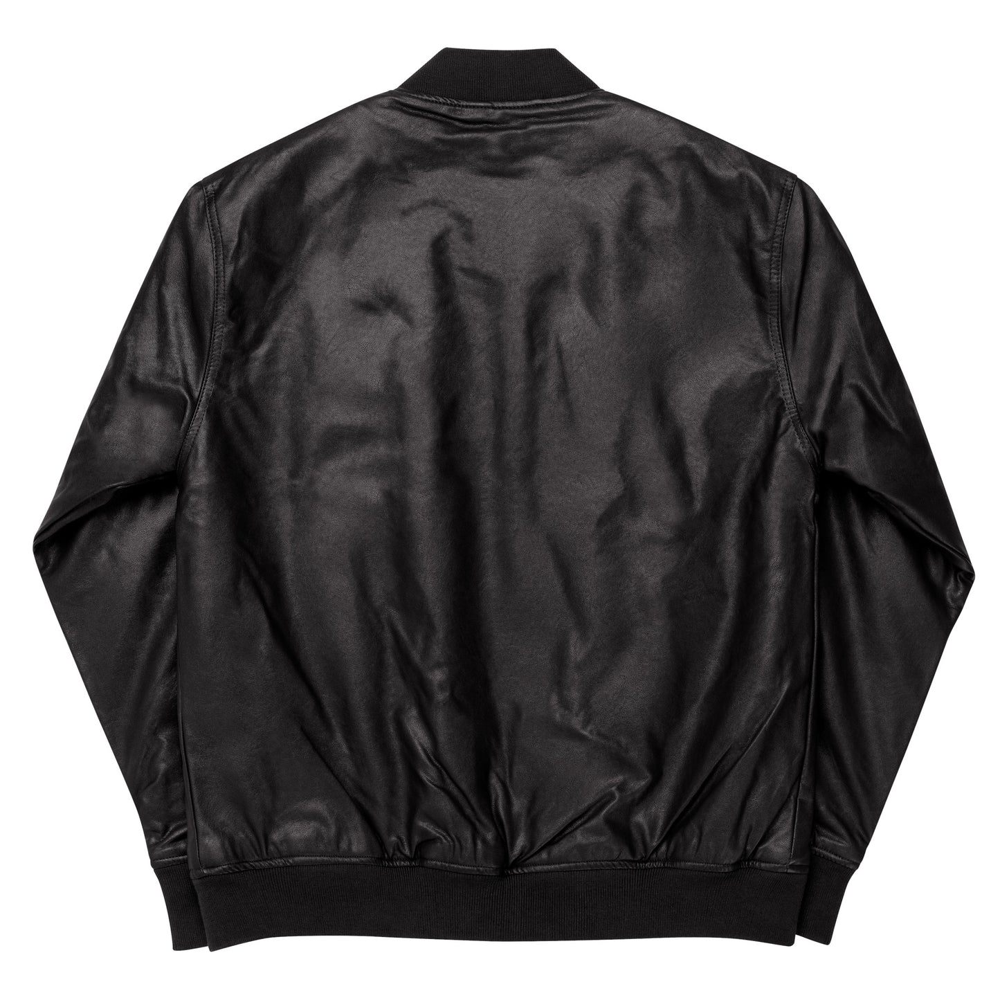 Biblical Truth Cycle - Black Leather Bomber Jacket (Logo-NoSlo)