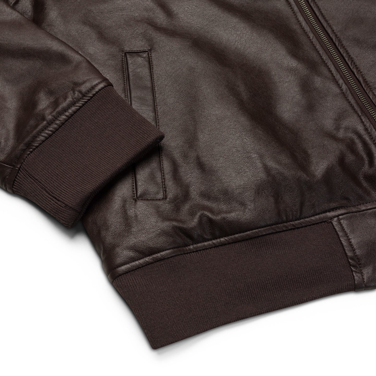 Biblical Truth Cycle - Brown Leather Bomber Jacket (Logo-NoSlo)