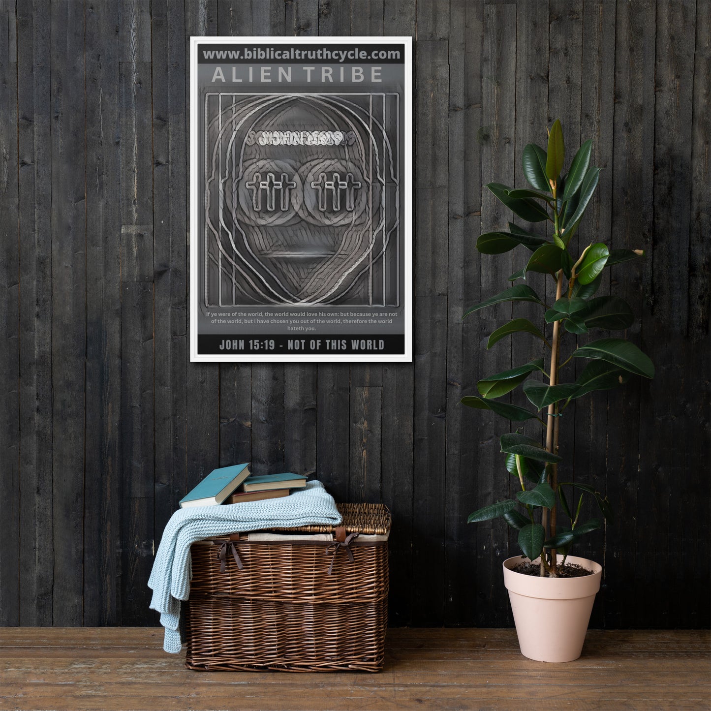 Biblical Truth Cycle - Framed Canvas (Mono-Alien Tribe)