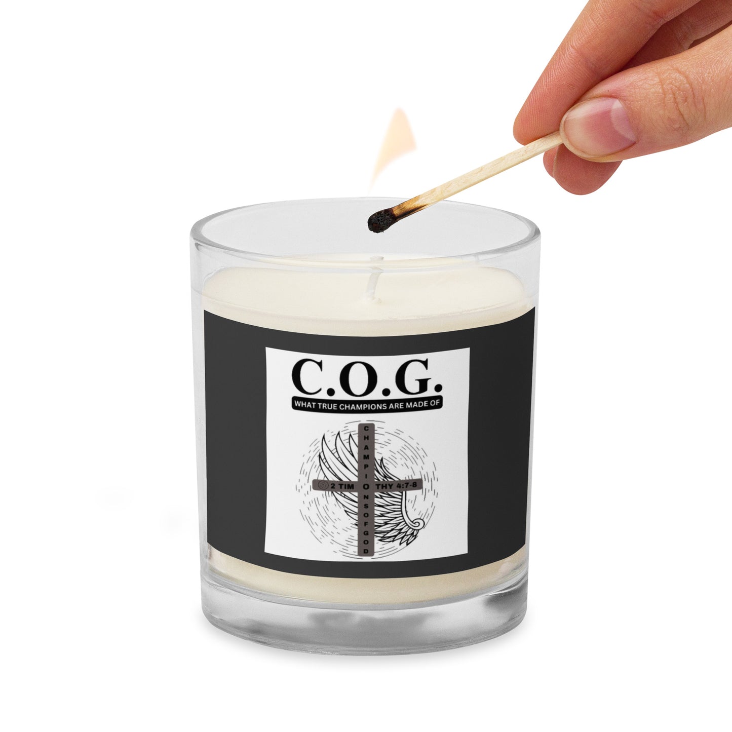 Glass jar soy wax candle