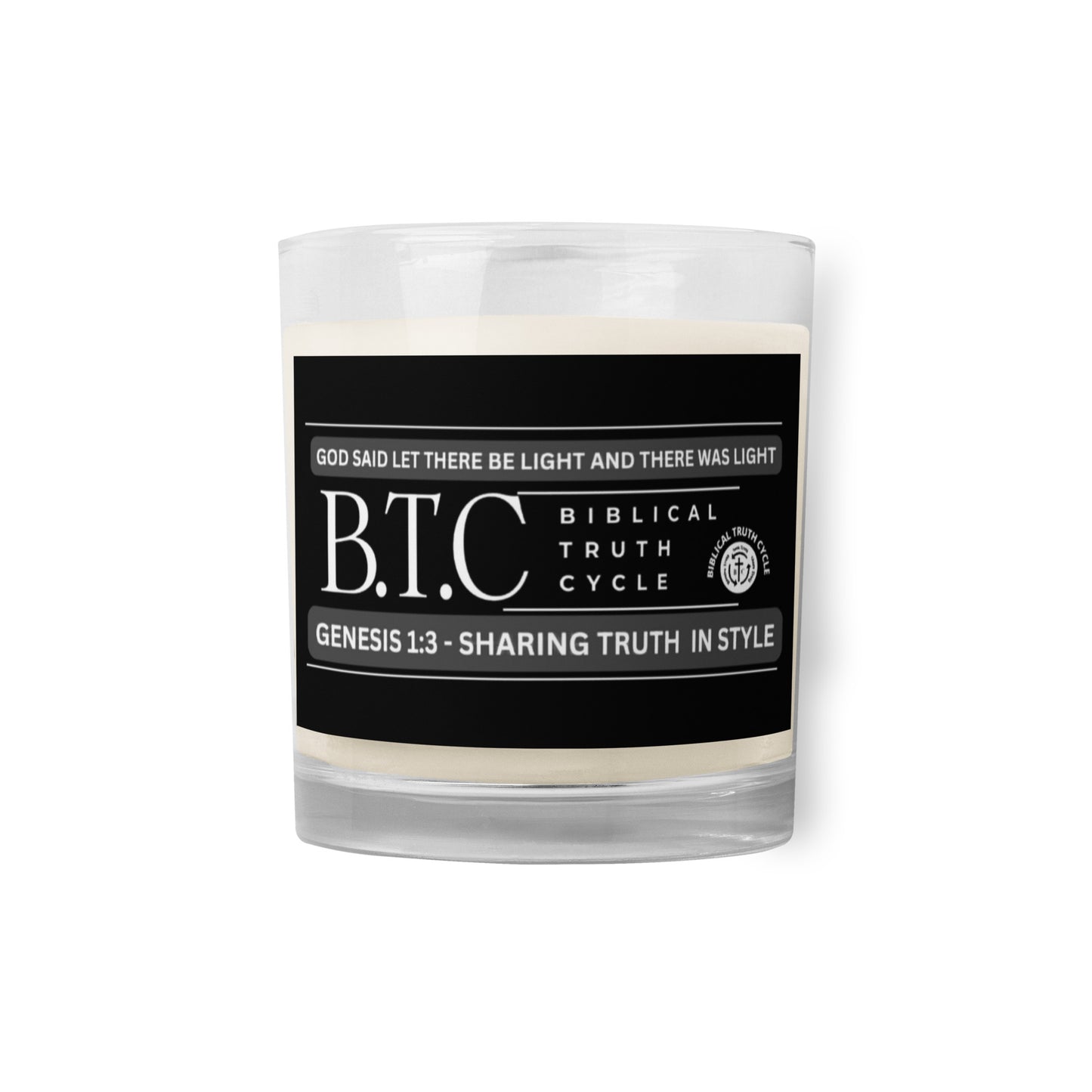 Biblical Truth Cyc;e - Glass Jar Candle