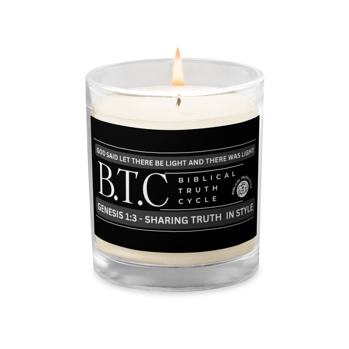 Biblical Truth Cyc;e - Glass Jar Candle