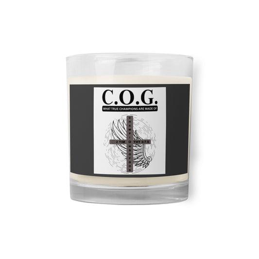 Glass jar soy wax candle