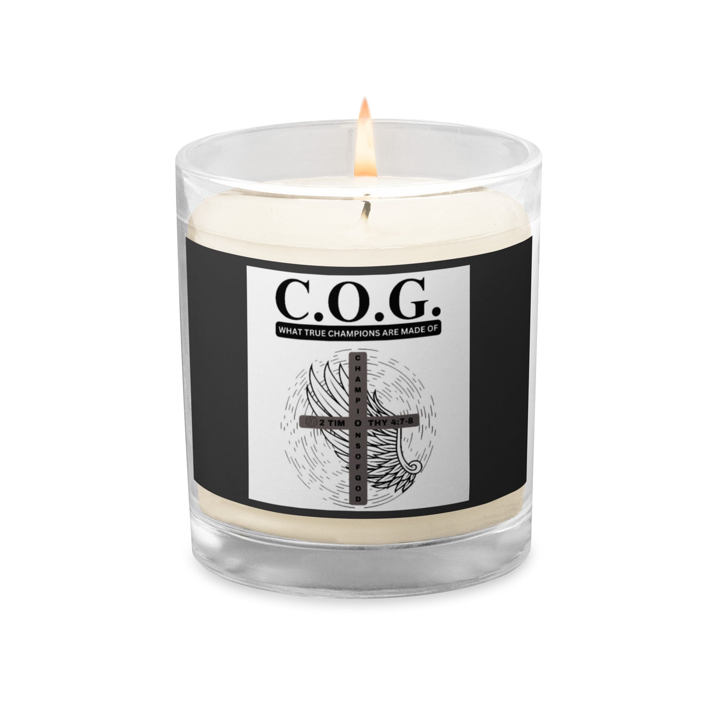 Glass jar soy wax candle