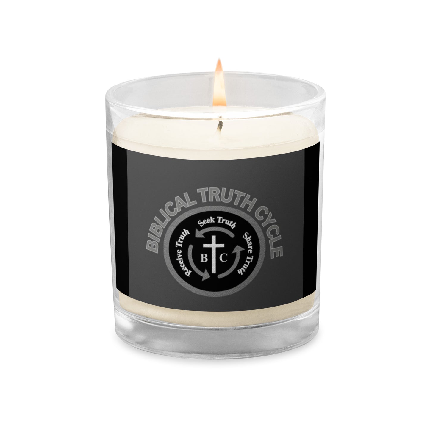 Biblical Truth Cycle - Glass Jar Wax Candle (Logo)