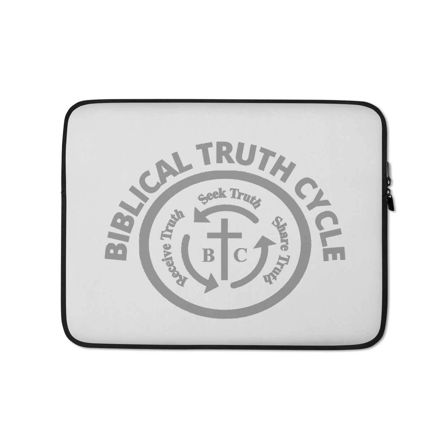 Biblical Truth Cycle - Whisper Laptop Sleeve 13' (Gray Logo)