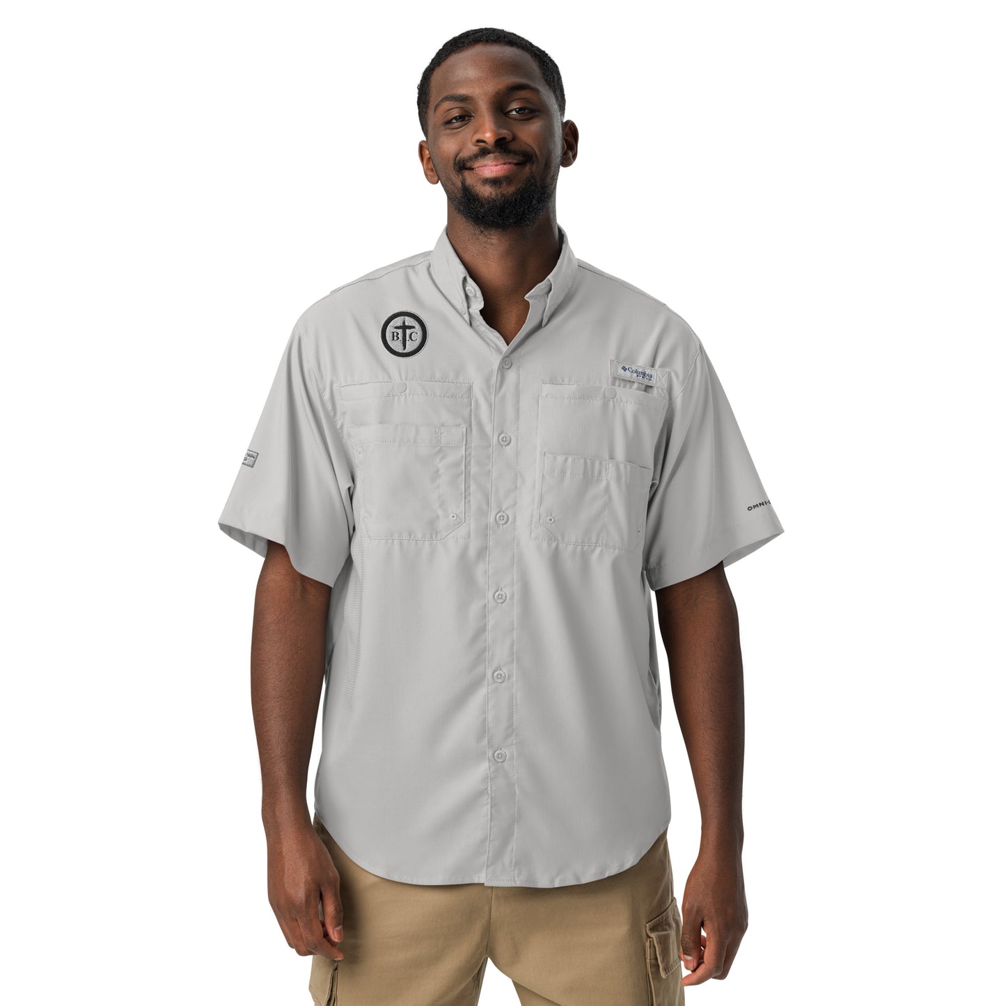 Biblical Truth Cycle - Men’s Columbia Short Sleeve Button Shirt (Logo II)