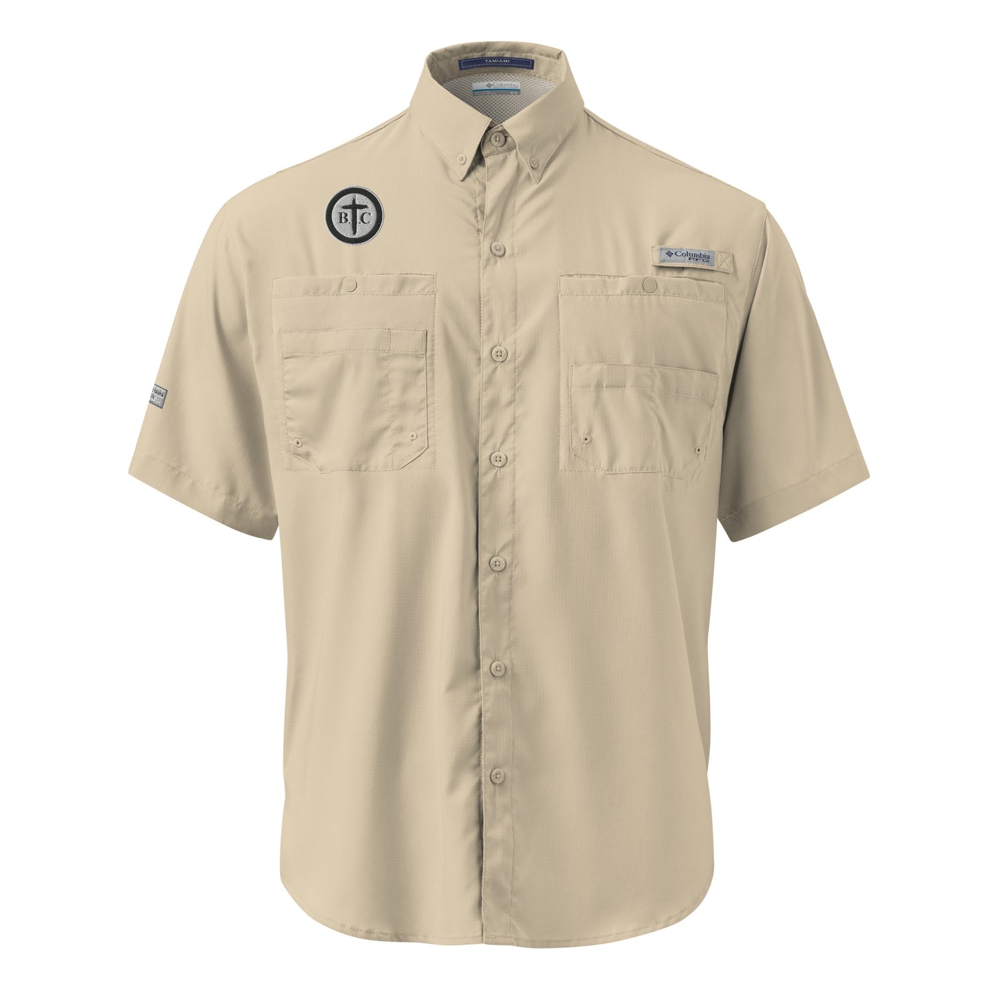 Biblical Truth Cycle - Men’s Columbia Short Sleeve Button Shirt (Logo II)