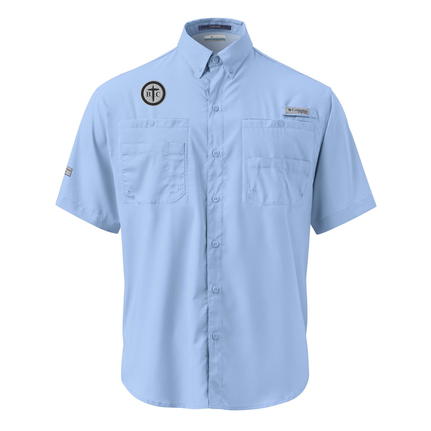 Biblical Truth Cycle - Men’s Columbia Short Sleeve Button Shirt (Logo II)