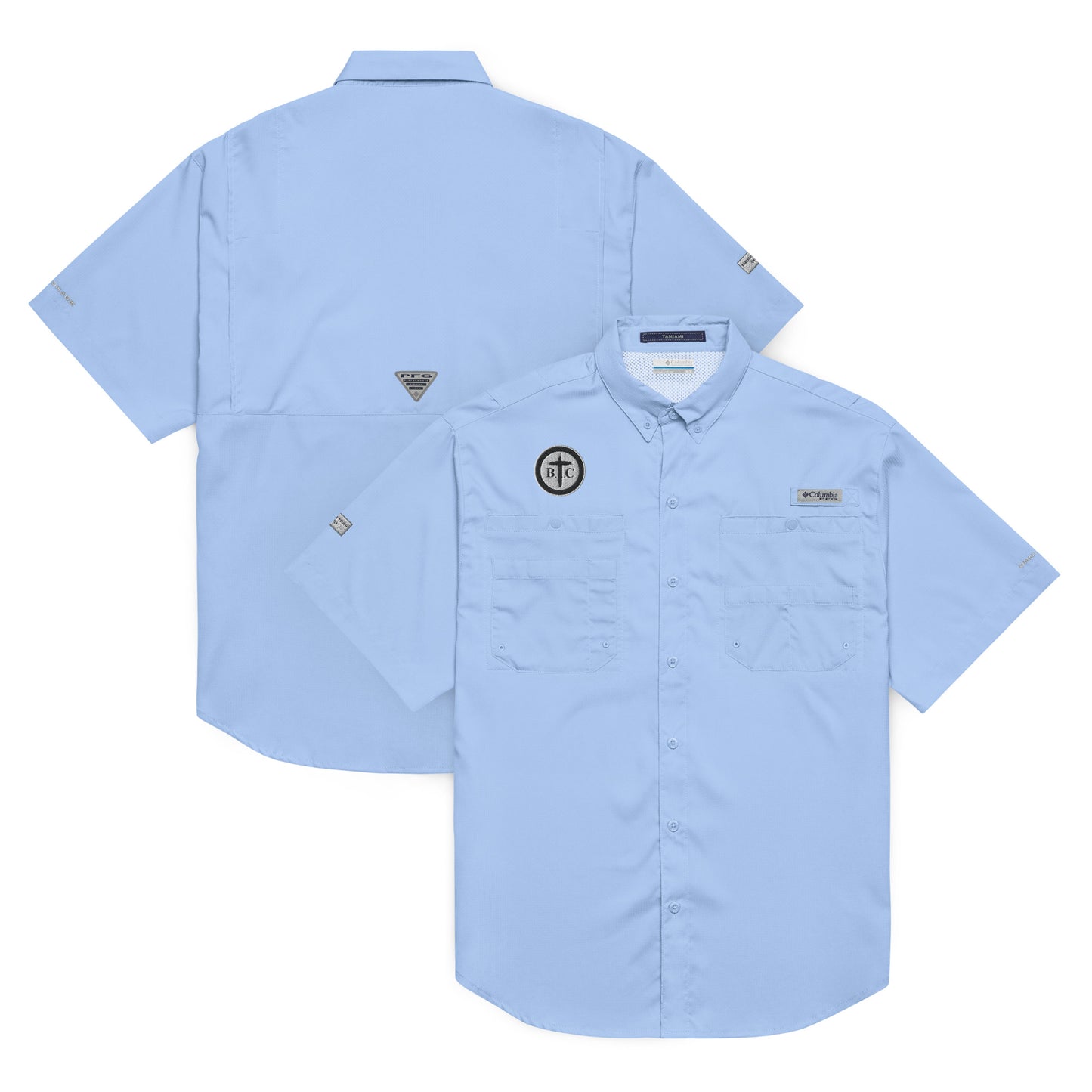 Biblical Truth Cycle - Men’s Columbia Short Sleeve Button Shirt (Logo II)