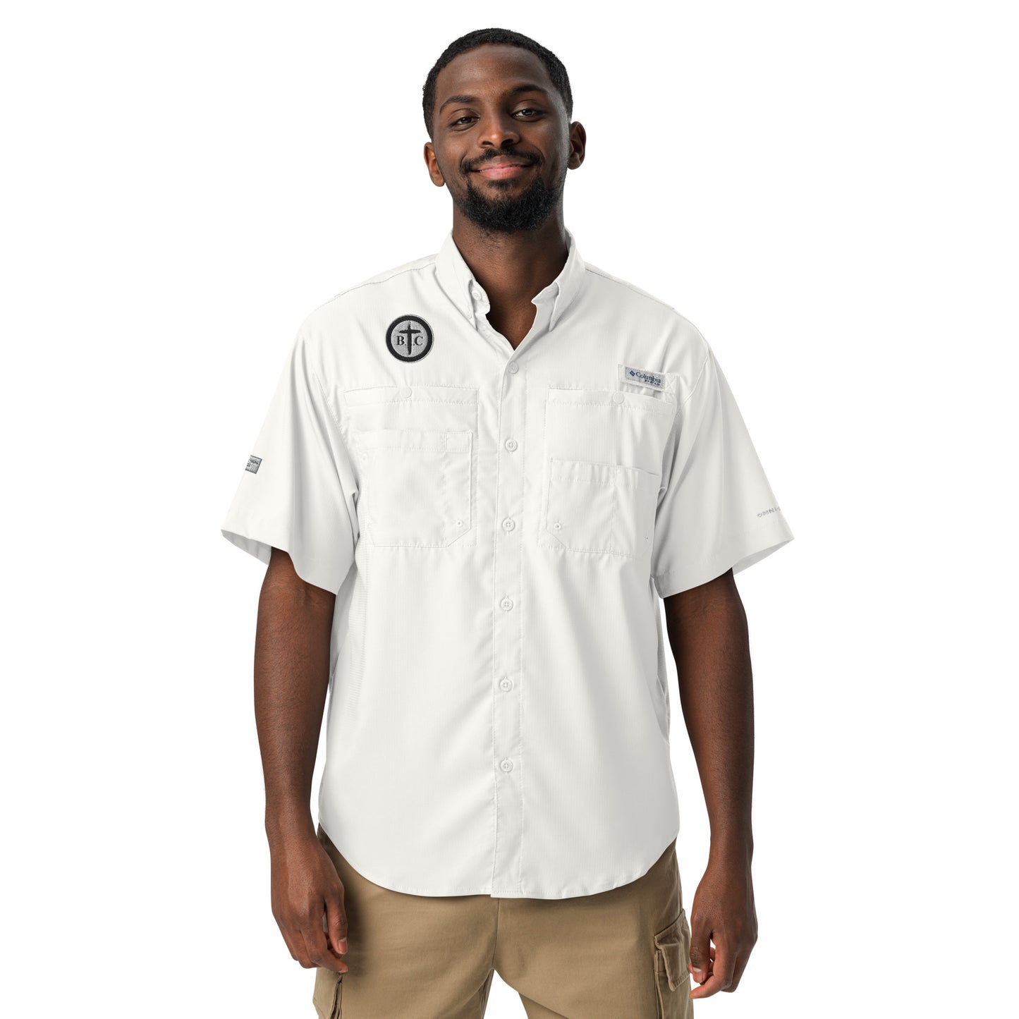 Biblical Truth Cycle - Men’s Columbia Short Sleeve Button Shirt (Logo II)